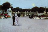 John Singer Sargent In the Luxembourg Gardens painting